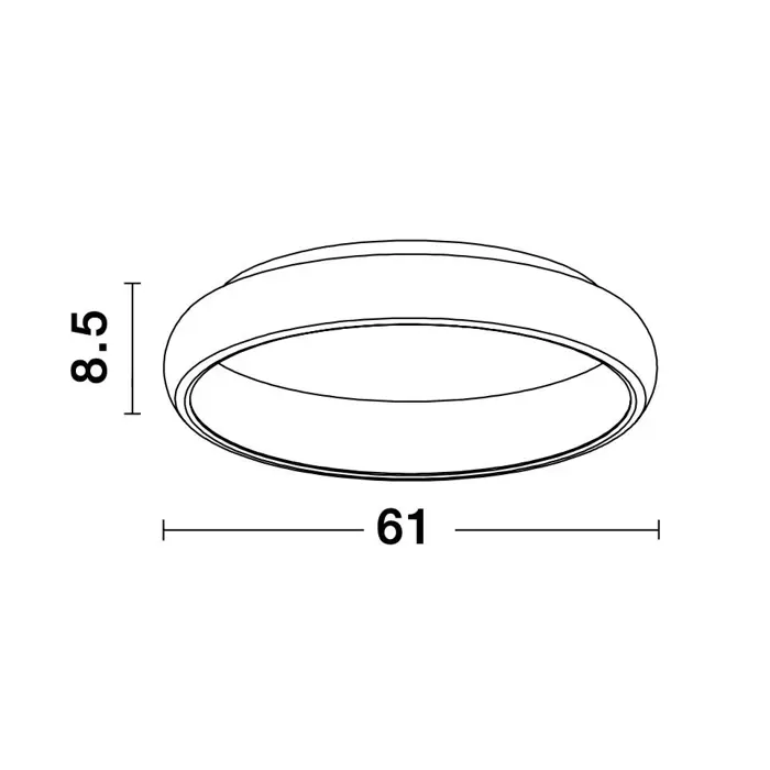 ALBI PLAFONSKA SVJETILJKA LED 50W/3000K/2876lm/DIMM/IP20/CRNA
