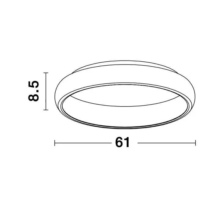 ALBI PLAFONSKA SVJETILJKA LED 50W/3000K/2876lm/DIMM/IP20/SMEĐA