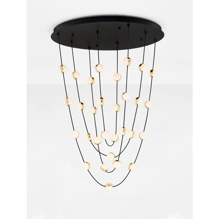 ALCINOE VISILICA LED/3000K/102W/8914Lm/CRNA & GOLD