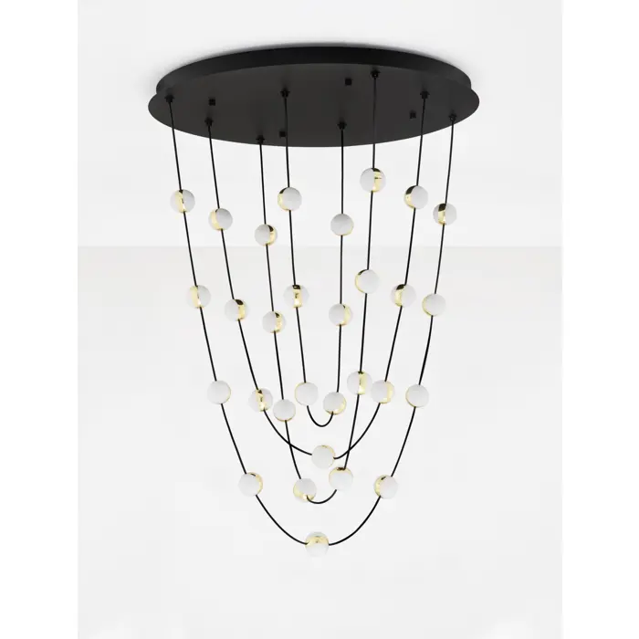 ALCINOE VISILICA LED/3000K/102W/8914Lm/CRNA & GOLD