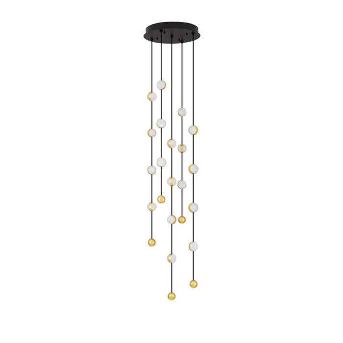 ALCINOE VISILICA LED/3000K/64W/4708Lm/CRNA & GOLD