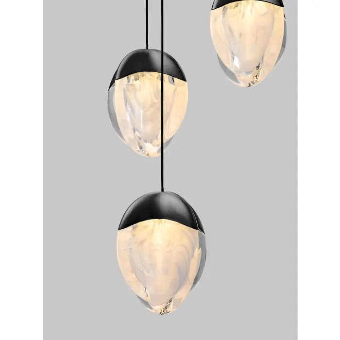 ALICIA LED LUSTER 12X CRNI 60W IP20 3000K TRIAC DIMABILNI