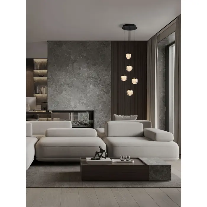 ALICIA LED VISILICA 5X CRNA 25W 3000K IP20 TRIAC DIMABILNA