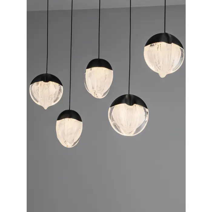 ALICIA LED VISILICA 5X CRNA 25W 3000K IP20 TRIAC DIMABILNA