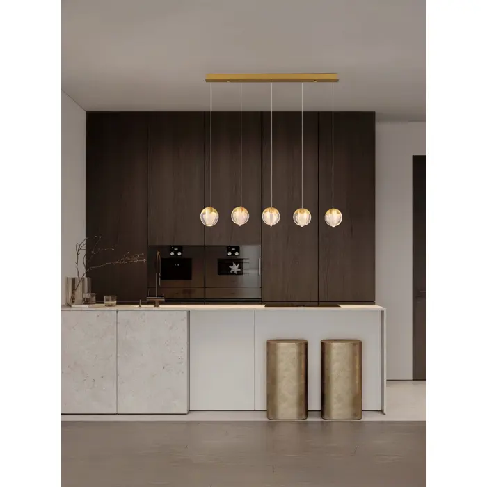 ALICIA LED LUSTER 5X ZLATNA 25W 3000K IP20 TRIAC DIMABILNA