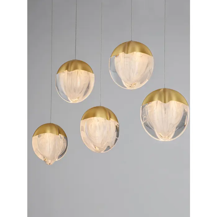 ALICIA LED LUSTER 5X ZLATNA 25W 3000K IP20 TRIAC DIMABILNA