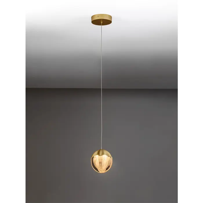 ALICIA LED VISILICA ZLATNA 5W IP20 3000K TRIAC DIMABILNA