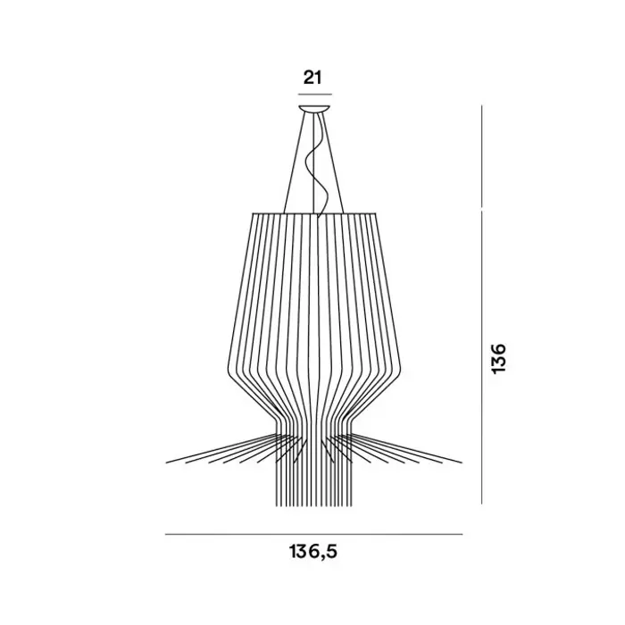 ALLEGRO ASSAI VISILICA LED ZLATNA V.10M