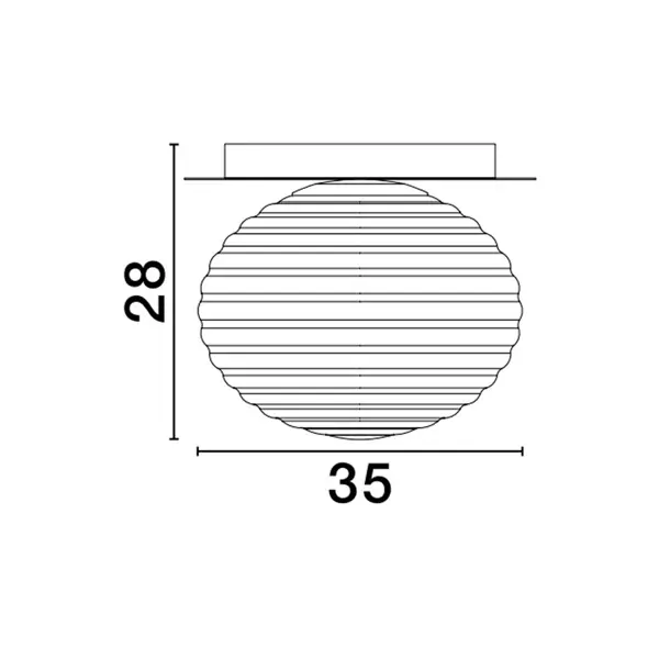 ALLEN PLAFONSKA LAMPA E27 /IP20/MATT ZLATNA