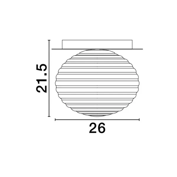 ALLEN PLAFONSKA LAMPA E27 /IP20/MATT ZLATNA