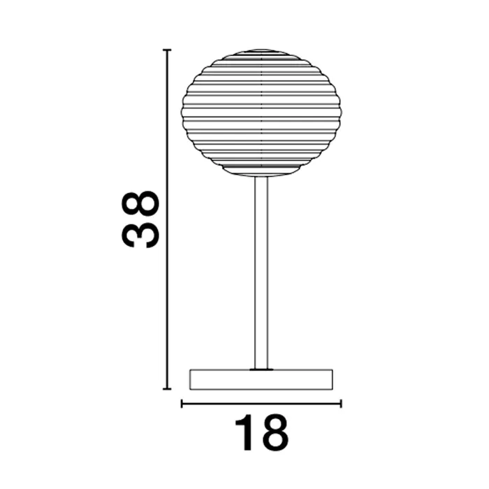 ALLEN STOLNA LAMPA E14 /IP20/MATT ZLATNA