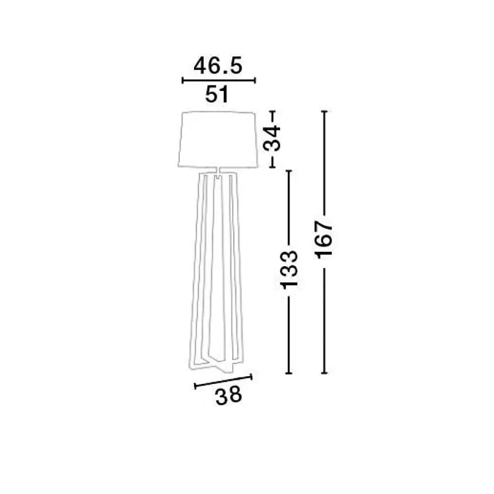 ALMA STAJAĆA LAMPA E27 /IP20/DRVO - BIJELA
