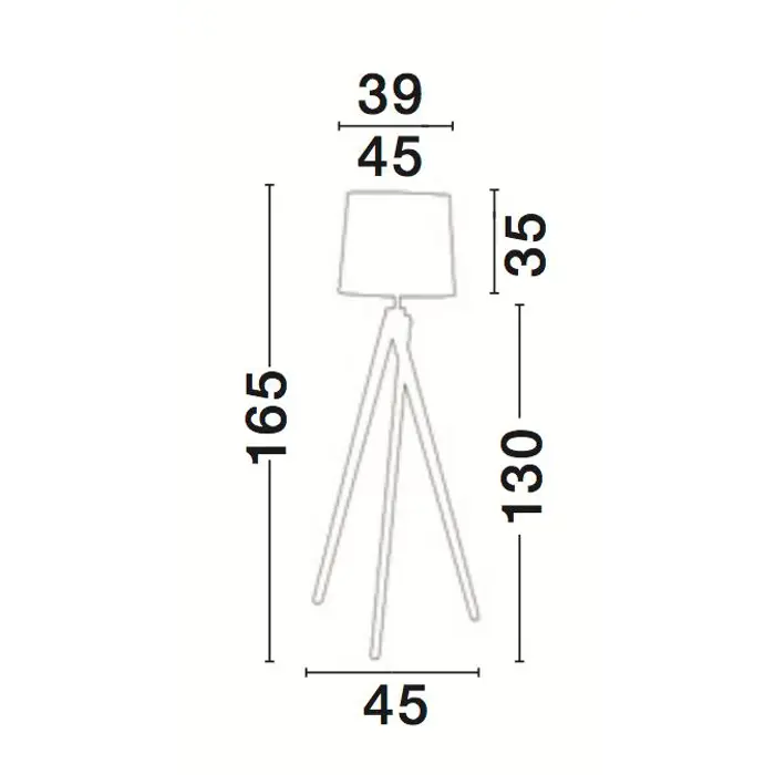 ALMA STAJAĆA LAMPA E27 /IP20/DRVO-BIJELA