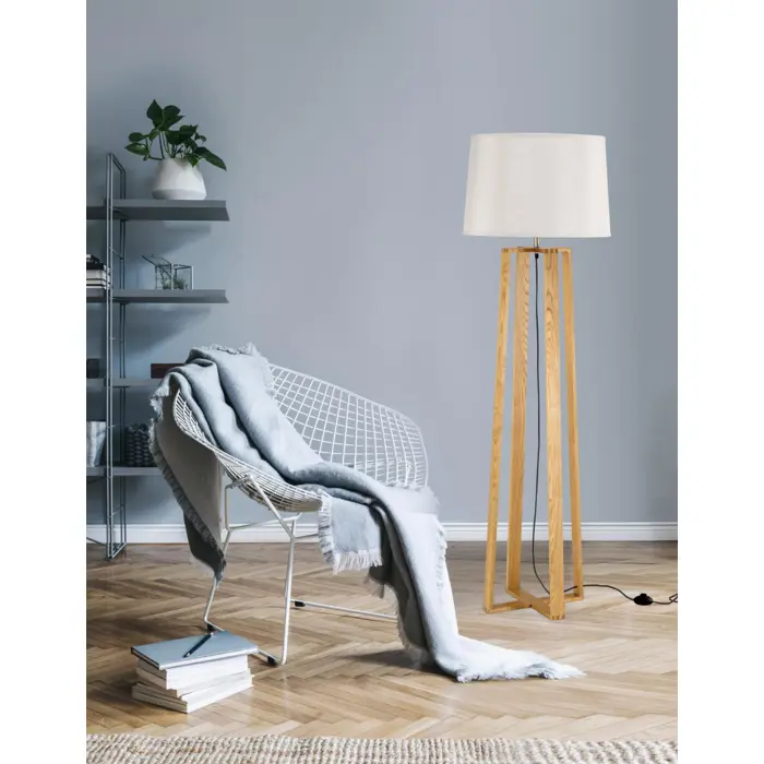 ALMA STAJAĆA LAMPA E27 /IP20/DRVO - BIJELA