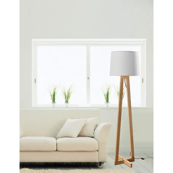 ALMA STAJAĆA LAMPA E27 /IP20/DRVO & BIJELA
