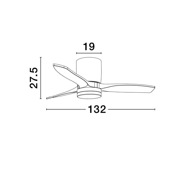 ALOA PLAFONSKI VENTILATOR LED 18W 2190lm 220-240V IP20 3000-4000-6500K