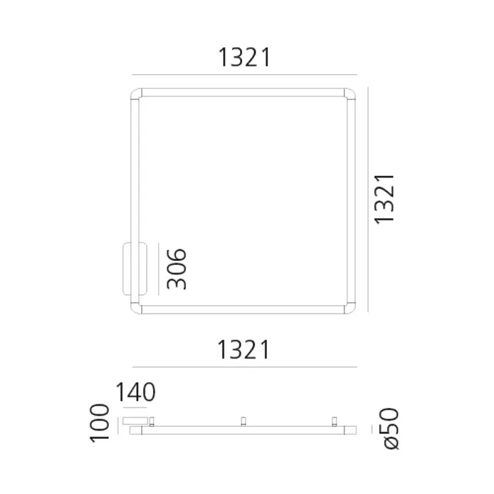 ALPHABET OF LIGHT 120 ZIDNA/STROPNA SVJETILJKA LED 3000K BIJELA