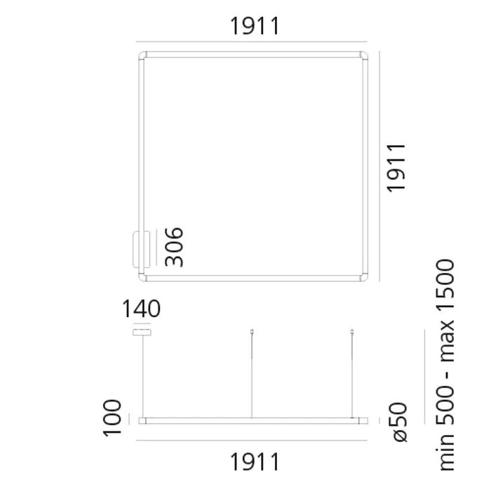 ALPHABET OF LIGHT 180 VISILICA LED 3000K BIJELA