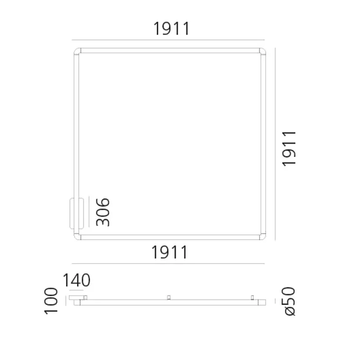 ALPHABET OF LIGHT 180 ZIDNA/STROPNA SVJETILJKA LED 3000K BIJELA