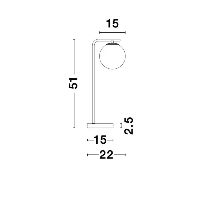 ALVAREZ STOLNA LAMPA E14 /IP20/ZLATNA & CRNA