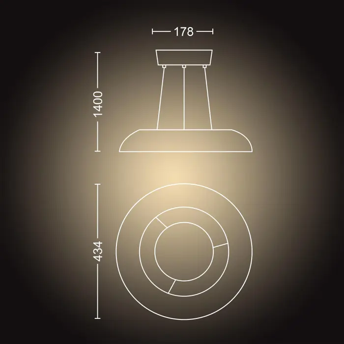 AMAZE PHILIPS HUE pametna LED viseća svjetiljka bijela