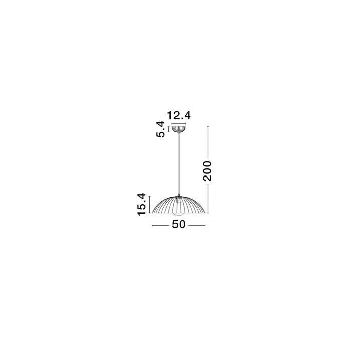 AMMOS VISILICA BIJELA E27 1x12W IP20