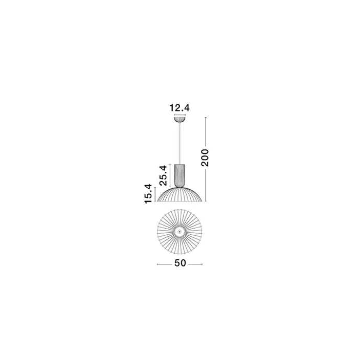 AMMOS VISILICA BIJELA E27 1x12W IP20