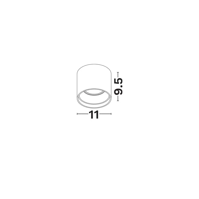 ANELLO STROPNA SVJETILJKA LED CRNA 16W 1452lm 3000K IP20