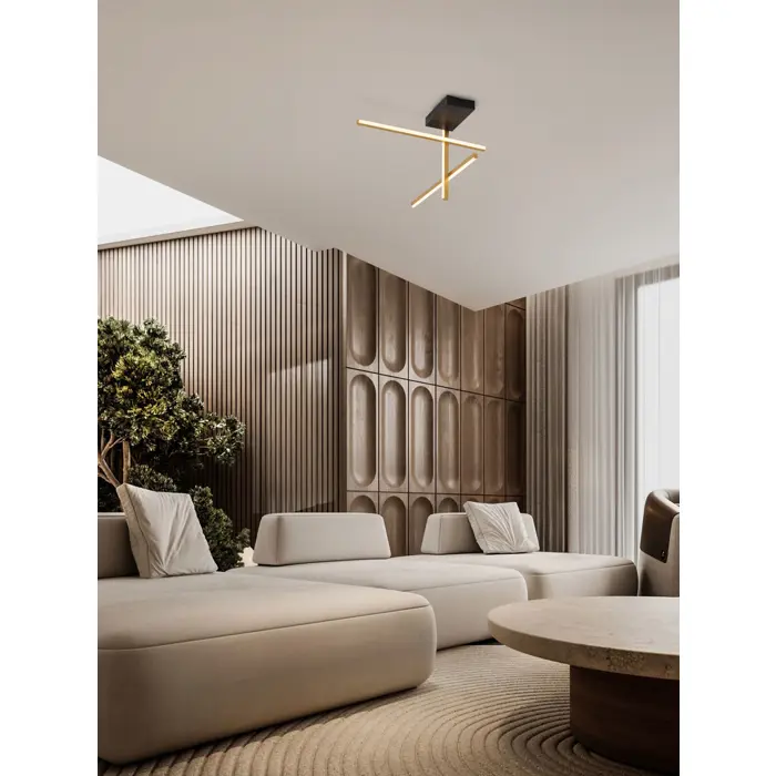 ANTAMA STROPNA LED LAMPA /3200K/26W/973Lm/CRNA & ZLATNA