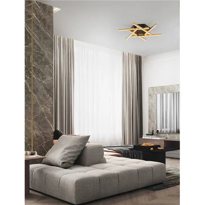ANTAMA STROPNA LED LAMPA /3200K/43W/1611Lm/CRNA - ZLATNA