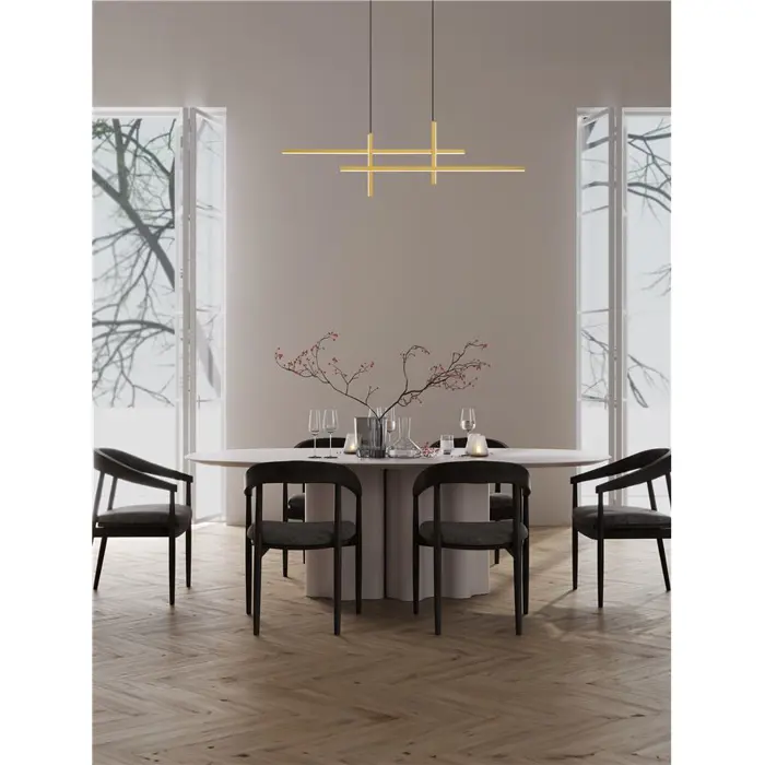 ANTAMA VISILICA LED/3200K/43W/1478Lm/CRNA - ZLATNA