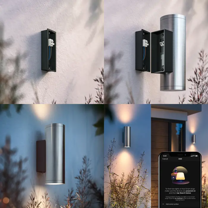 APPEAR PHILIPS HUE vanjski LED fenjer inox 2X8