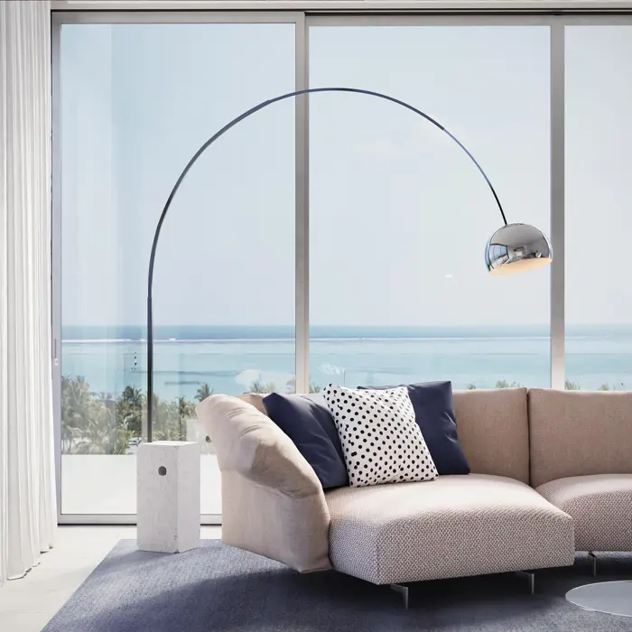 ARCO LED STAJAĆA SVJETILJKA E27/70W/H.2400mm/IP20 ALUMINIJ MRAMOR