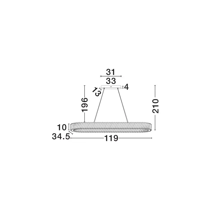 ARIETTA LUSTER KRISTAL LED 82W 220-240V 5740lm IP20 3000K