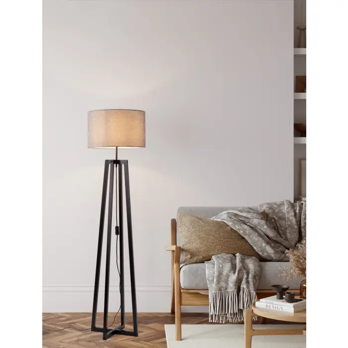 ARTIS STAJAĆA LAMPA E27/12W/CRNA & GRAY