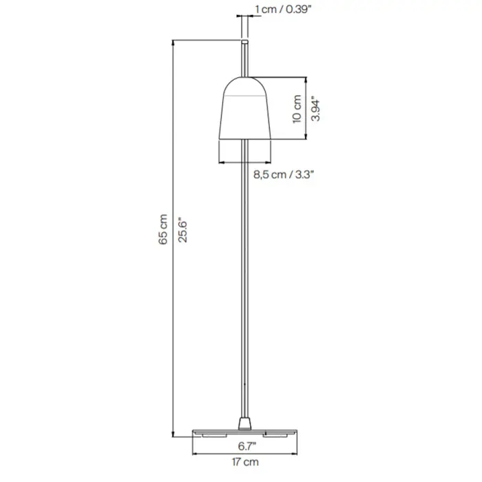 ASCENT D78 STOLNA SVJETILJKA 11W 2700K CRNA