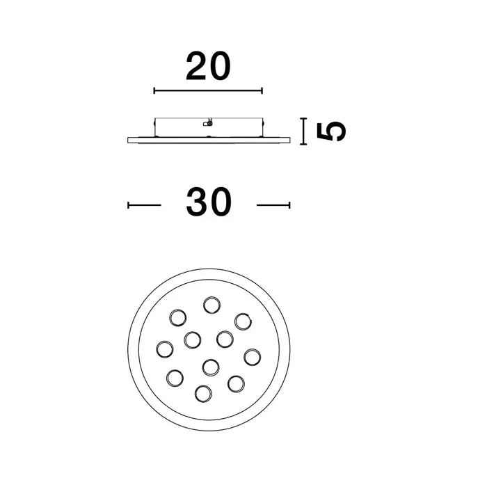 ASTRO PLAFONJERA LED/3000K/19W/1485Lm/BIJELA