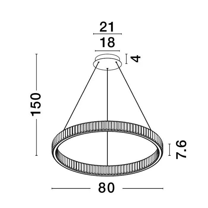 AURELIA VISILICA LED 47W/3500K/4895lm/DIMM/IP20/ZLATNA