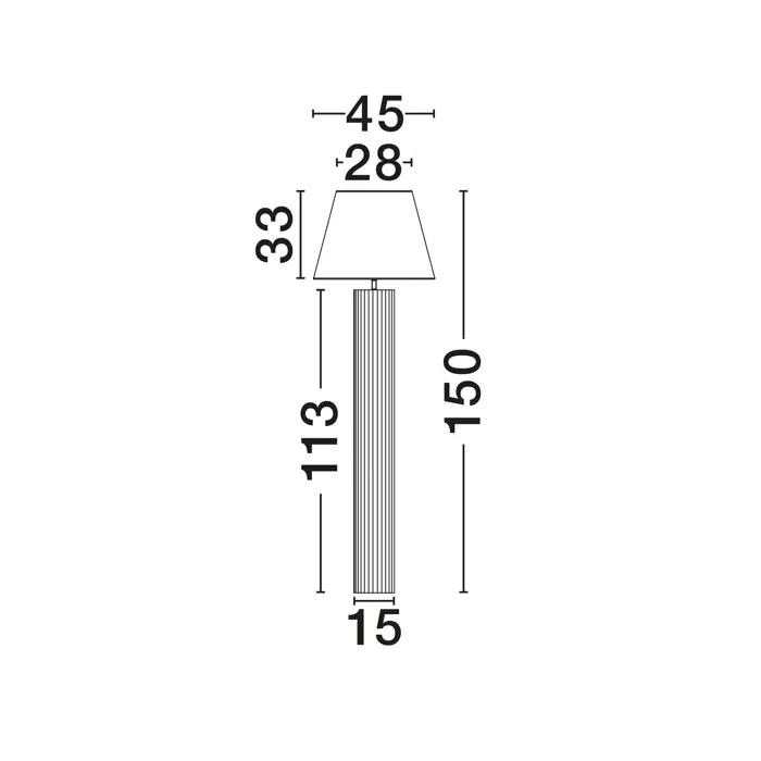 BACO STAJAĆA SVJETILJKA BIJELA LED E27 1x12W 100-240V IP20