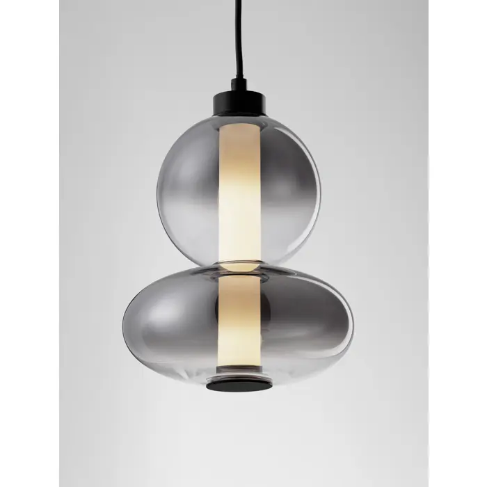 BALLY VISILICA LED/3000K/12W/1636Lm/CRNA & SMOKY GRAY