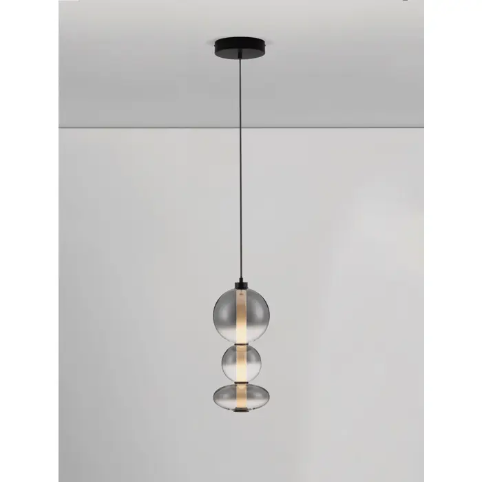 BALLY VISILICA LED/3000K/20W/2686Lm/CRNA & SMOKY GRAY