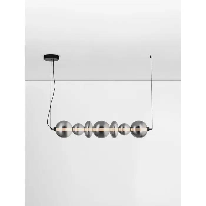 BALLY VISILICA LED/3000K/40W/5094Lm/CRNA & SMOKY GRAY