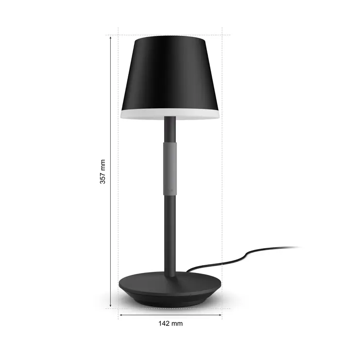 BELLE PHILIPS HUE pametna prijenosna LED svjetiljka LAMP crna