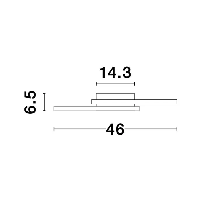BILBAO PLAFONSKA SVJETILJKA LED 25W/3000K/1600lm/IP20/CRNA