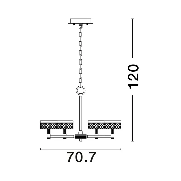 BION VISILICA LED/3000K/38W/2399Lm/BRASS GOLD