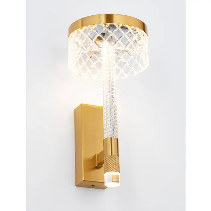 BION ZIDNA LAMPA LED/3000K/8W/490Lm/BRASS GOLD