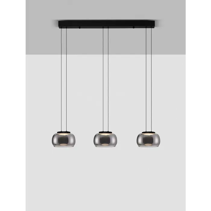 BIOS VISILICA LED /3000K/25W/1515Lm/CRNA & SMOKY GRAY