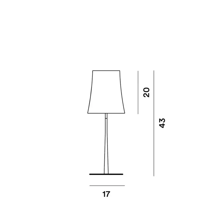 BIRDIE EASY STOLNA LAMPA CRNA