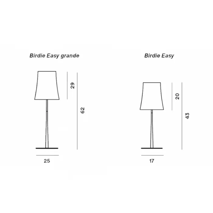 BIRDIE EASY VELIKA STOLNA LAMPA CRNA