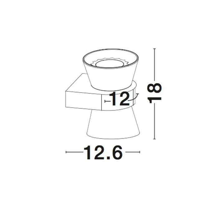 BOCCALE ZIDNA LAMPA G9 /IP20/KROM & PROZIRNA